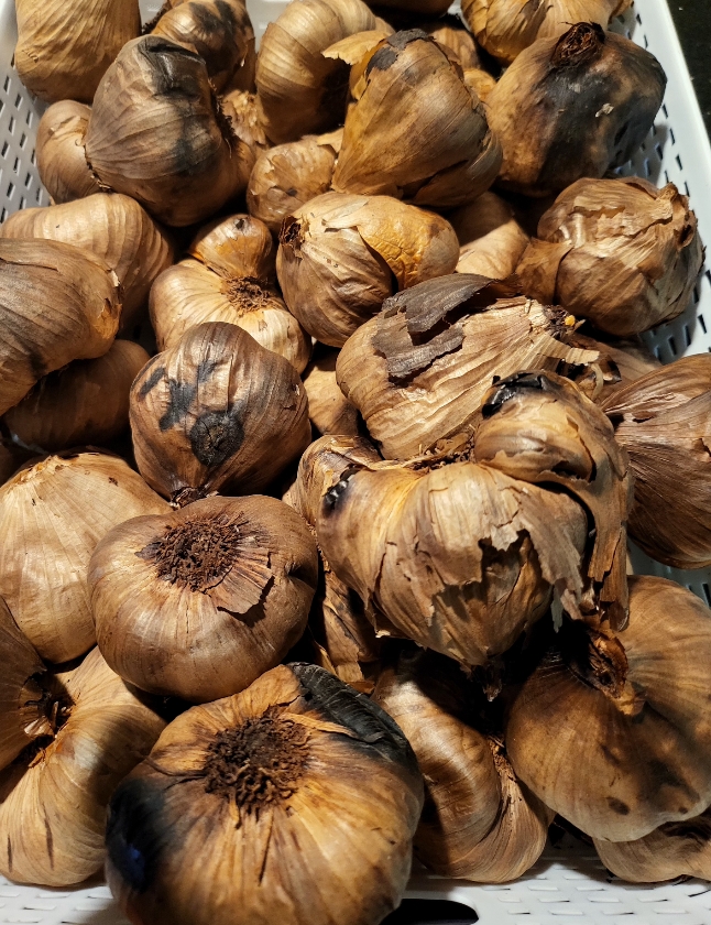 Black Gilroy garlic